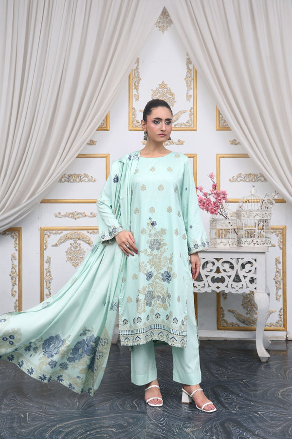 3PC - LINEN - BANARSI BROSHA