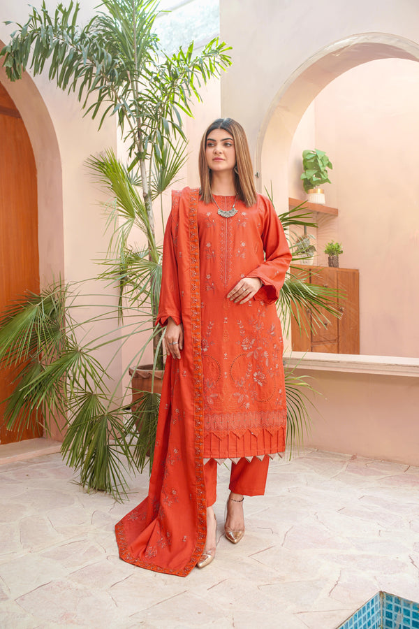 3PC - DHANAK EMB - HERITAGE COLLECTION
