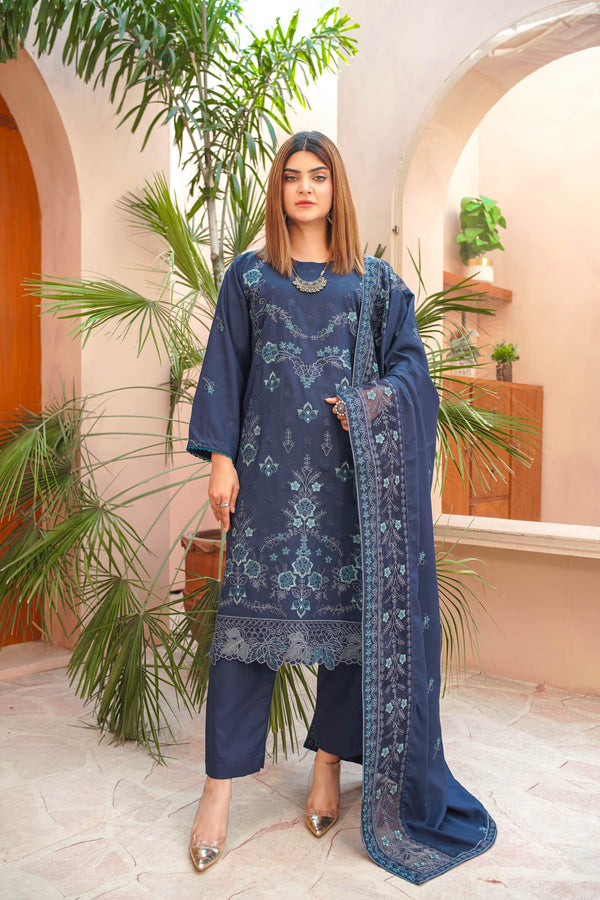 3PC - DHANAK EMB - HERITAGE COLLECTION