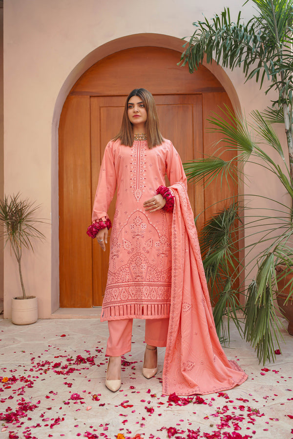 3PC - DHANAK EMB - HERITAGE COLLECTION